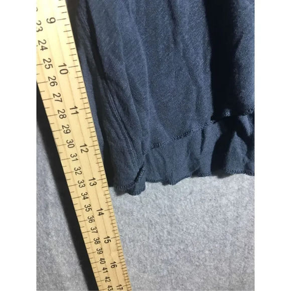 Womens Free People Blouse Cold Shoulder Linen Blend Lagenlook Asymmetric Hem - Picture 5 of 5